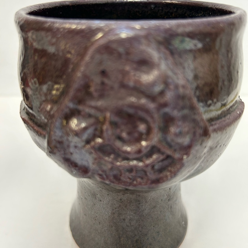 Jerry Harper stoneware pottery /Handcrafted  Brutalist looking / stoneware Mug